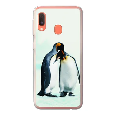 Produktbild von MuchoWow® Handyhülle Schutzhülle Hülle für Samsung Galaxy A20e Pinguine - Schnee - Familie Silikon Softcase Handy Hülle - Abdeckung