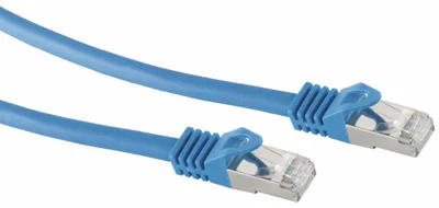 Zdjęcie produktu dla Kabel krosowy RJ45 z surowym kablem CAT 7 PIMF niebieski 0,5 m