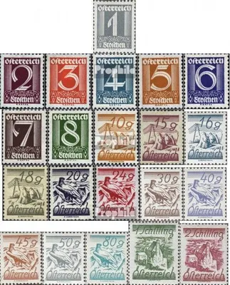 Produktbild von Briefmarken Österreich 1925 Mi 447-467 (kompl.Ausg.) gestempelt Freimarken