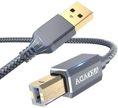 Obrázok produktu pre USB kábel k tlačiarni 3M USB A na USB B 2.0, sivý, rýchly