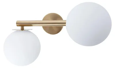 Obrázok produktu pre Nástenná lampa AVOLA, zlatá a biela, 2xG9x12W, sklo, rozmery: 19x31x25 cm, IP20, Sigma Lighting