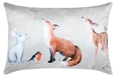 Produktbild von STOF | Kinderkissen - Kissen - Kinderkopfkissen - creme - 50 x 80 cm - Zierkissen - Tiere - Dekorativ