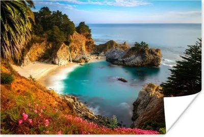 Produktbild von MuchoWow® Poster McWay-Wasserfall in der Nähe von Big Sur in Amerika 180x120 cm - Fotoplakat