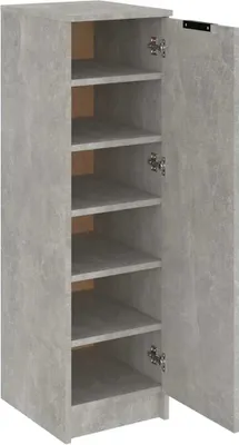 Obrázek produktu pro vidaXL Botník Concrete Grey 30x35x100 cm Dřevěný materiál
