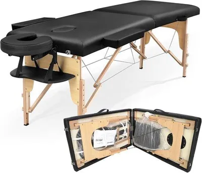 Produktbild von Famanu Massagestuhl Klappbar - 2 Zonen, Holzuntergestell