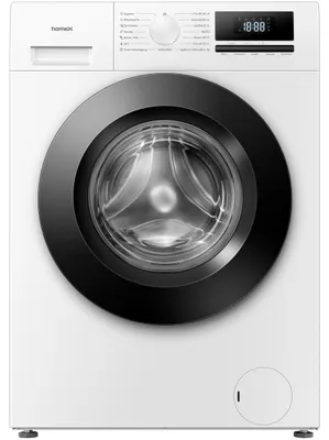 Produktbild von homeX WF814H1A-W Waschmaschine 8kg, Frontlader - 1.400 U/Min, Dampffunktion, AquaStop, Inverter Motor, 15 Programme