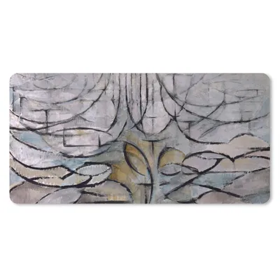 Produktbild von MuchoWow® Mauspad Mousepad Blühender Apfelbaum - Piet Mondrian 60x30 cm - Mousepads - Maus Mat - Pad - Mausunterlage - Nachhaltig