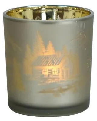 Image de Mars & More, bougeoir "Chalet", petit, 8 cm