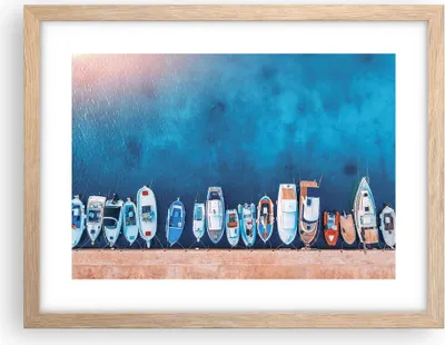 Produktbild von Gerahmtes Poster - Rahmen in heller Eiche - Hafen Hafen £ódŸ - 40x30 cm - Wand Bild - Wanddeko - Wandbilder - Kunstposter - Wandposter - Bilderrahmen - Bilder - Kunstdruck - P2NAA40x30-5081