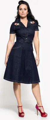 Immagine prodotto di Queen Kerosin Swing Jeanskleid da donna, 2XL