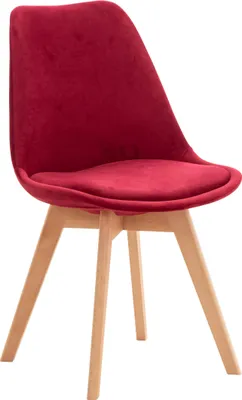 Produktbild von CLP Esszimmerstuhl Linares Mit Buchenholzgestell rot Material Samt