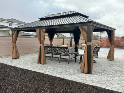 Produktbild von PURPLE LEAF Hardtop Pavillon 3.65x6m wasserdicht winterfest und stabil für den Garten,Bronze