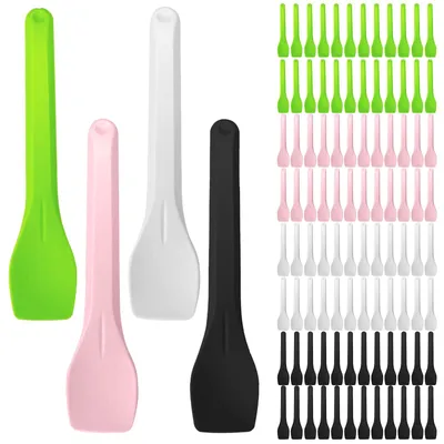 Eislöffel, 100 Stück, bunt, PLA, 9,5 cm, wiederverwendbar