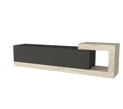 Produktbild von moebel17 TV Lowboard VOLARE 150 cm – Modernes TV Board – Fernsehtisch Weiß – TV Möbel Wohnzimmer – Lowboard modern – Fernsehschrank – TV Schrank