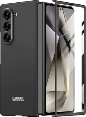 Obrázek produktu pro Pouzdro pro Samsung Galaxy Z Fold 6 Tenké Matné Pevné PC Pouzdro s Ochrannou Fólií na Displej černé