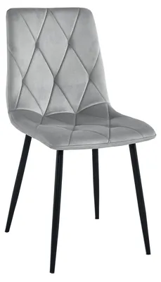 Produktbild von Stuhl LIBRA 4er Set, Samtstoff schwarz, Metall, Höhe 88,5 cm, Breite 44 cm, Tiefe 40 cm