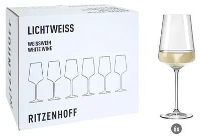Immagine prodotto di Bicchiere da vino bianco Ritzenhoff, serie Sonnenschliff, capacità 411 ml, set da 6, vetro di cristallo