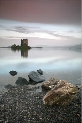 Produktbild von Wallario Poster - Schloss in Schottland, Kunstdruck Größe: 61 x 91,50 cm