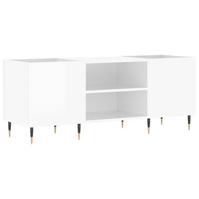 Produktbild von vidaXL Plattenschrank Hochglanz-Weiß 121x38x48 cm Holzwerkstoff