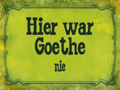 Produktbild von vianmo Holzschild 30x40 cm hier war Goethe nie
