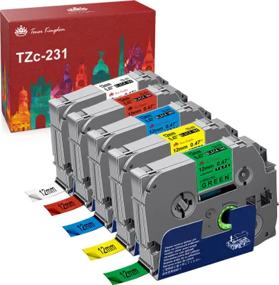 Produktbild von TZc-231 TZE231 tz 231 Tze-231 Schriftband Kompatibel für Brother P-touch H100LB 1000 1010 H105 D210 PT-H100LB E100 E200 PT18R PT300 PT-300B PT310 PT-310B