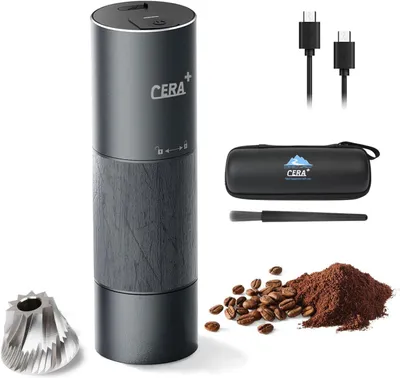 Obrázok produktu pre Elektrický mlynček na kávu s prenosnou taškou - mlynček na kávové zrná - kávový mlynček - mlynček na espresso - prenosný kávový mlynček