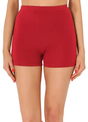 Produktbild von Merry Style Damen Shorts Radlerhose Unterhose Hotpants Kurze Hose Boxershorts aus Viskose MS10-391(Rot, M)