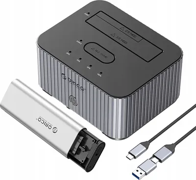 Zdjęcie produktu dla Stacja Dokująca Do 2 Dysków Orico Offline M.2 Nvme 2,5/3,5 Hdd 2,5" Ssd