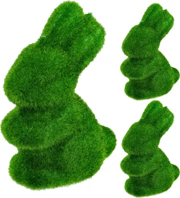Produktbild von Dekolo Osterhase Osterdekoration Ostereier Künstliche Dekoration Kaninchen Grün 8,5cm 3St