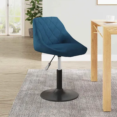 Produktbild von vidaXL Esszimmerstuhl Blau Samt