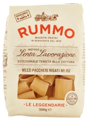 Image de Mezzi paccheri n°152, marque Rummo, poids net : 500 g