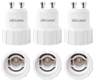 Zdjęcie produktu dla Adapter GU10 na E14 do żarówek LED lampy sufitowe 6 sztuk