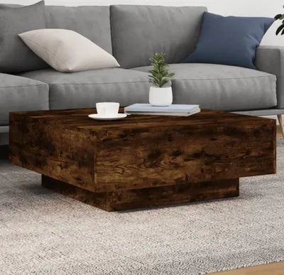 Obrázok produktu pre Maison Exclusive – konferenčný stolík s LED osvetlením, dymový dub, 80 x 80 x 31 cm