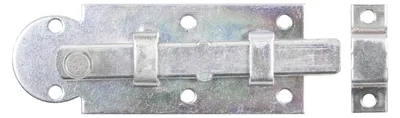 Produktbild von Alberts Fensterriegel | gerade, mit befestigter Schlaufe | galvanisch verzinkt, dickschichtpassiviert | Platte 80 x 30 mm | 10er Set