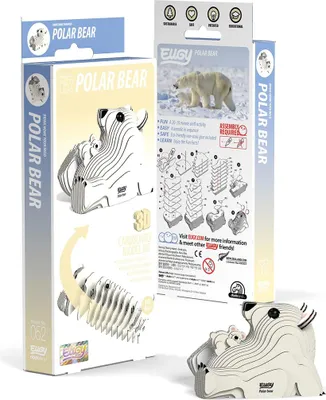 Obrázek produktu pro Eugy Eko Układanka 3D Niedźwiedź Polarny dla dzieci 6+