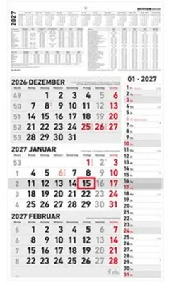 Obrázok produktu pre Kalendár na 3 mesiace, kombinácia rokov 2027