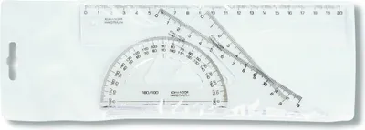 Image de KOH Géométrie - Set 4 pièces 20 cm Règle transp