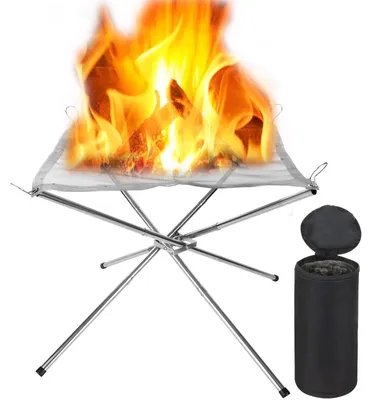 Obrázok produktu pre Prenosný ohnisko na vonkajšie použitie, skladacia ohnisko s priemerom 42 cm