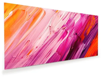 Produktbild von Glasbild 120x60cm in XXL für Wohnzimmer, Schlafzimmer Motiv Pinselstriche