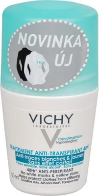Obrázek produktu pro 48hodinový kuličkový antiperspirant proti bílým a žlutým skvrnám 50 ml