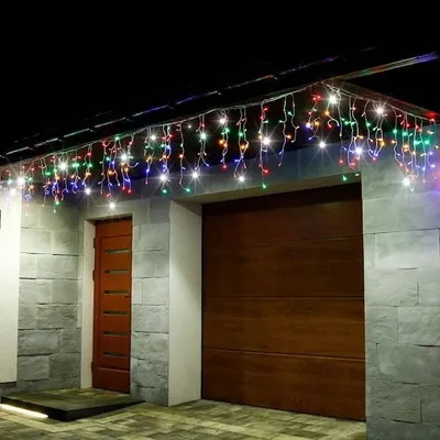 Immagine prodotto di Stalattiti LED - 14,5 m, 300 LED, IP44, multicolore + lampeggianti