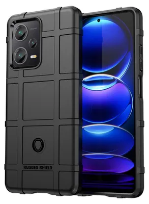 Productafbeelding van MobyDefend Hoesje - Geschikt voor Xiaomi Redmi Note 12 Pro Plus 5G  -  Rugged Shield TPU Backcover - Zwart
