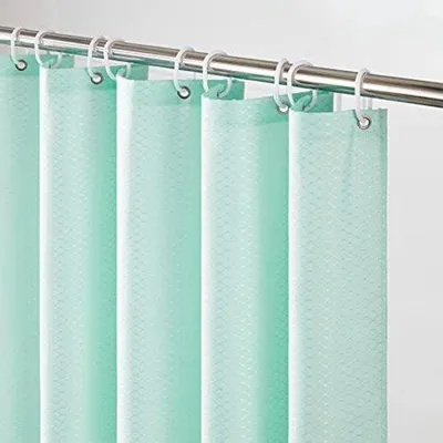 Obrázek produktu pro Látková koupelnová záclona, lze prát – látková koupelnová záclona, zelená – 120 x 210 cm