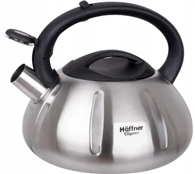 Produktbild von Hoffner Edelstahl-Wasserkocher mit Pfeife, Induktion, 3L