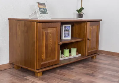 Produktbild von TV-Schrank Massivholz Farbe: Eiche 55x118x47 cm