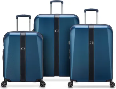 Image de DELSEY PARIS trolley Promenade Hard 2.0 Expandable 4 Double Rolls Trolley L / M / S L Blue bleu marine 77cm