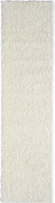 Produktbild von MY-RUG Teppich, Hochflorteppich Shaggy Star, 300x80, Weiß, leicht glänzend, extra flauschig, Läufer