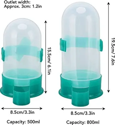 Produktbild von Pssopp Papageien Tränke Geflügeltränke Kunststoff Tränkerspender Wasserspender Automatischer für Vögel Papageien, Wellensittiche, Nymphensittiche,