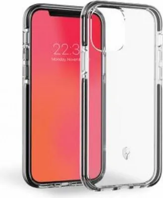 Produktbild von Bigben Connected FCLIFENIP1261B, Cover, Apple, iPhone 12 / 12 Pro, Schwarz, Transparent