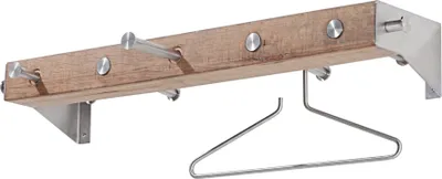 Produktbild von garderobenständer Bobbin-2 90 x 24 cm Edelstahl/Eiche silber/weiß